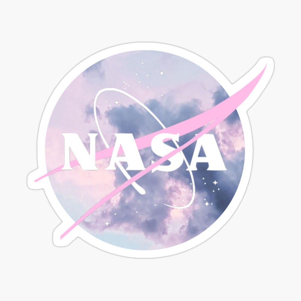 Pink NASA Logo Sticker by AJ27. Nasa wallpaper, Cute laptop stickers, Logo sticker