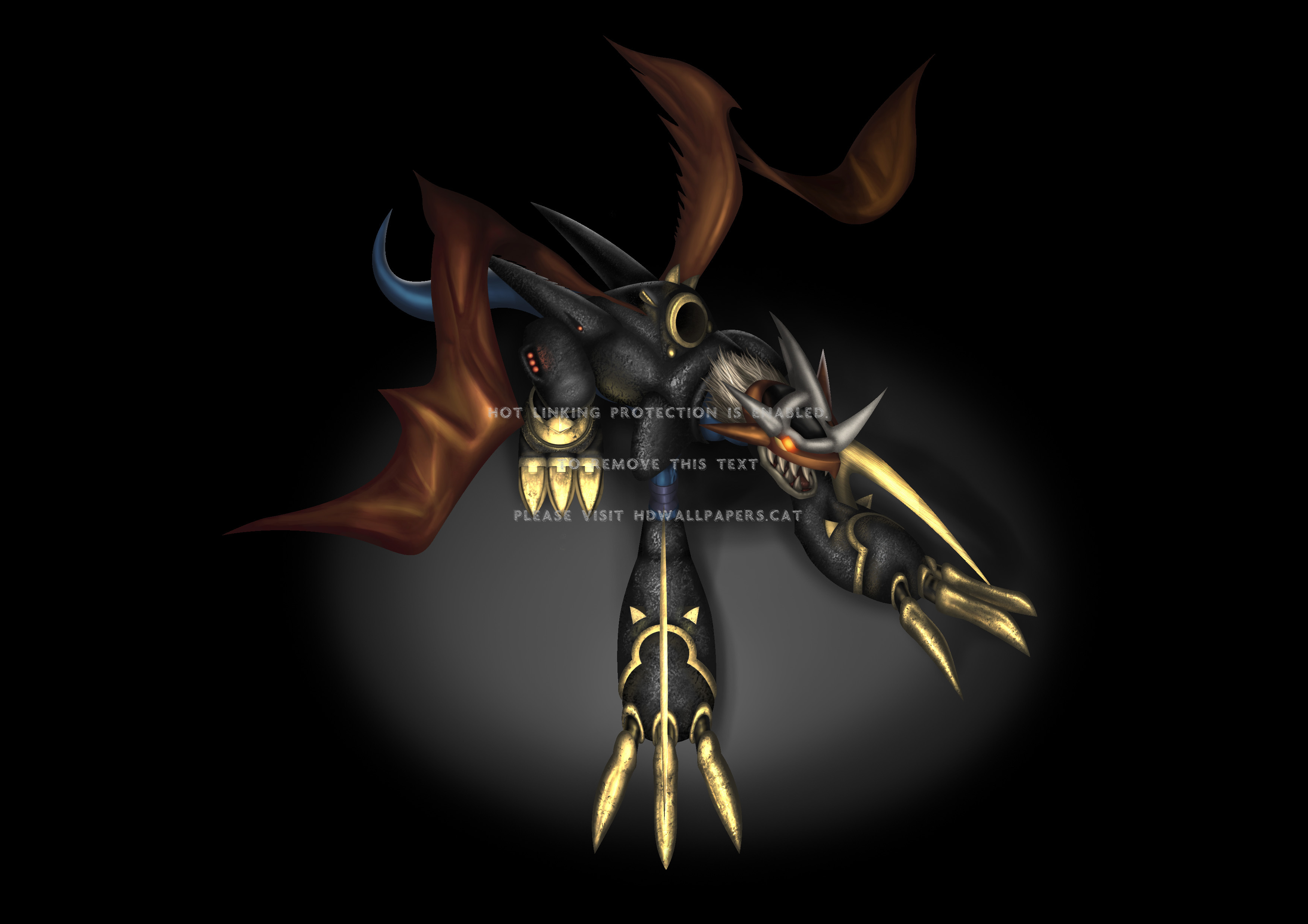 imperialdramon dragon digimon black anime