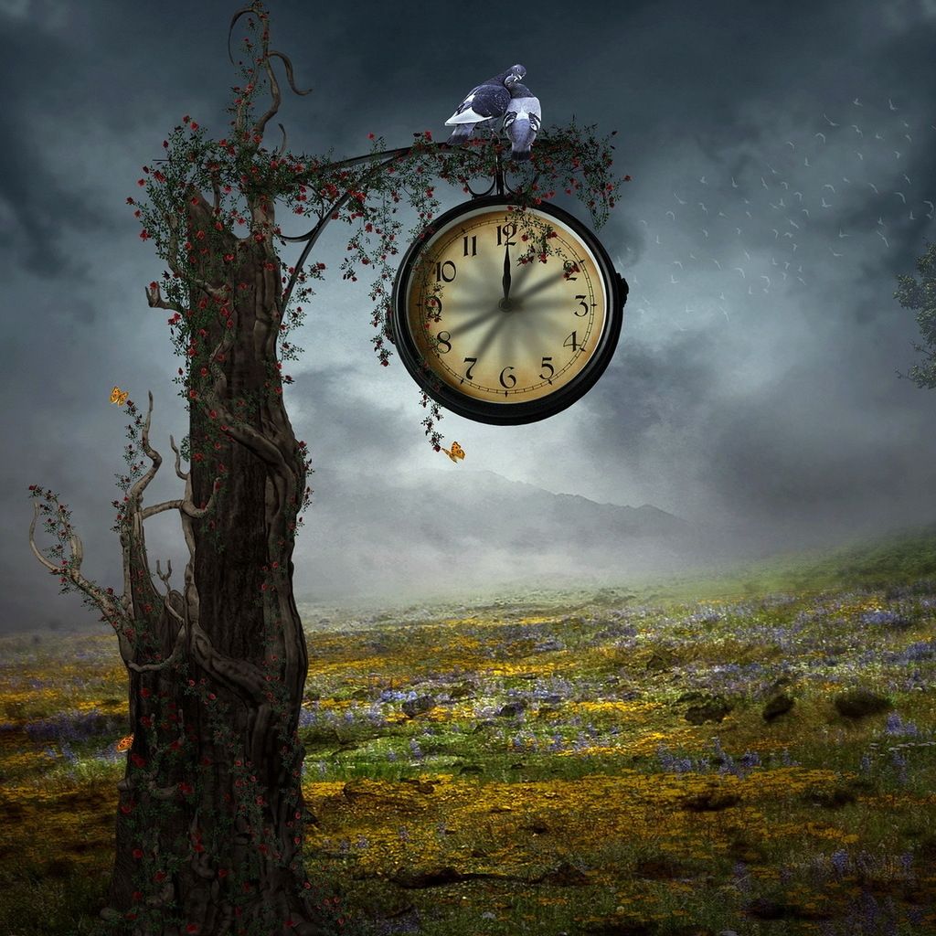 Fantasy Tree Watch. Clock wallpaper, Fantasy tree, Clock