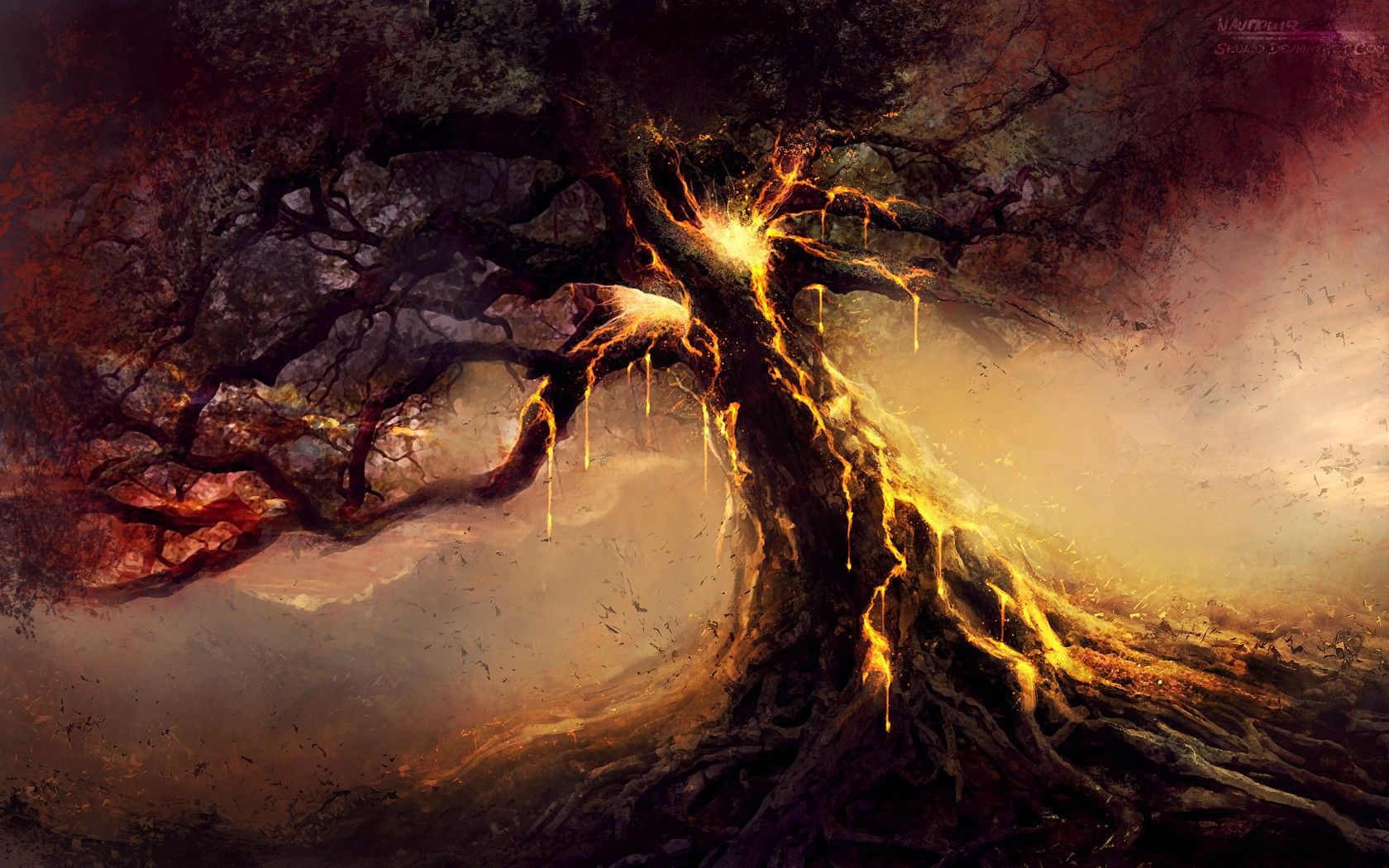 Fantasy Digital Art. Fantasy Landscape, Fantasy Tree, Fantasy Art Landscapes