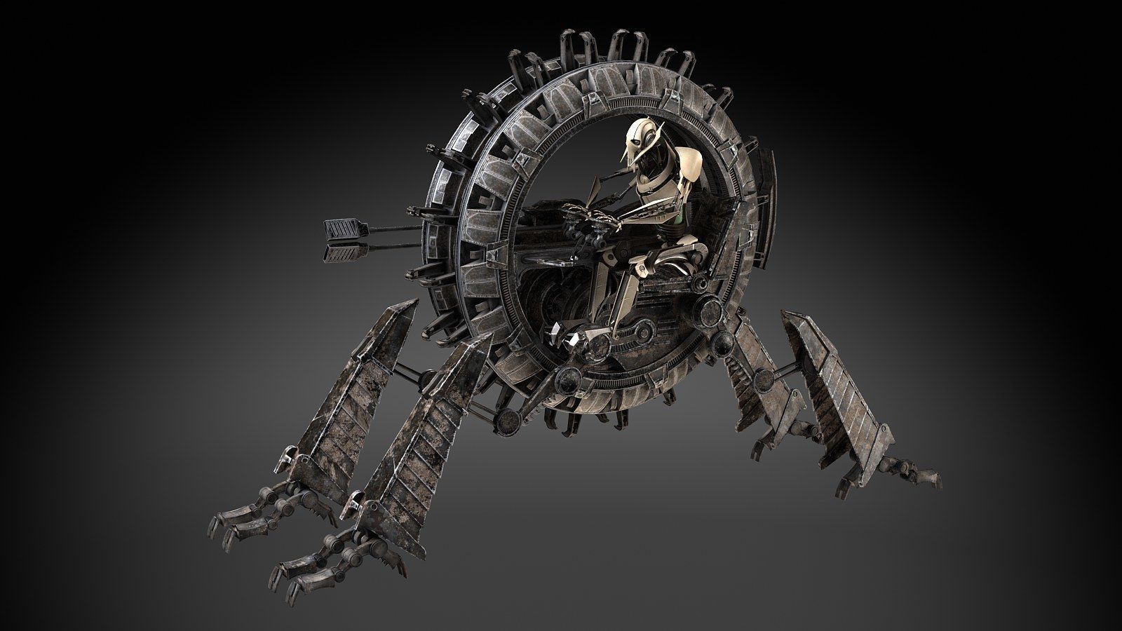 Star Wars Genreal Grievous Wheel Bike 3D model
