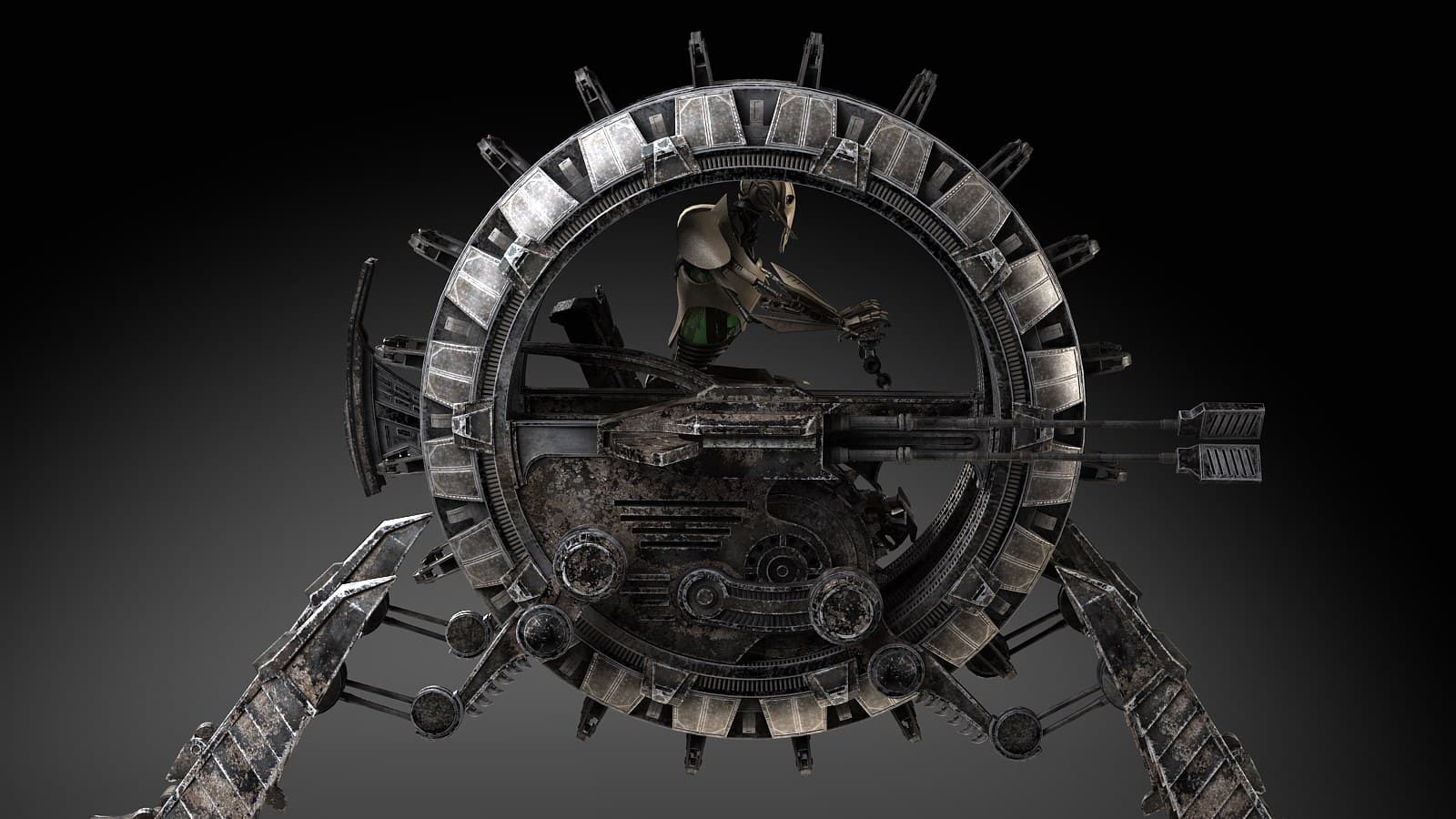 Star Wars General Grievous Wheel Bike 3D Model