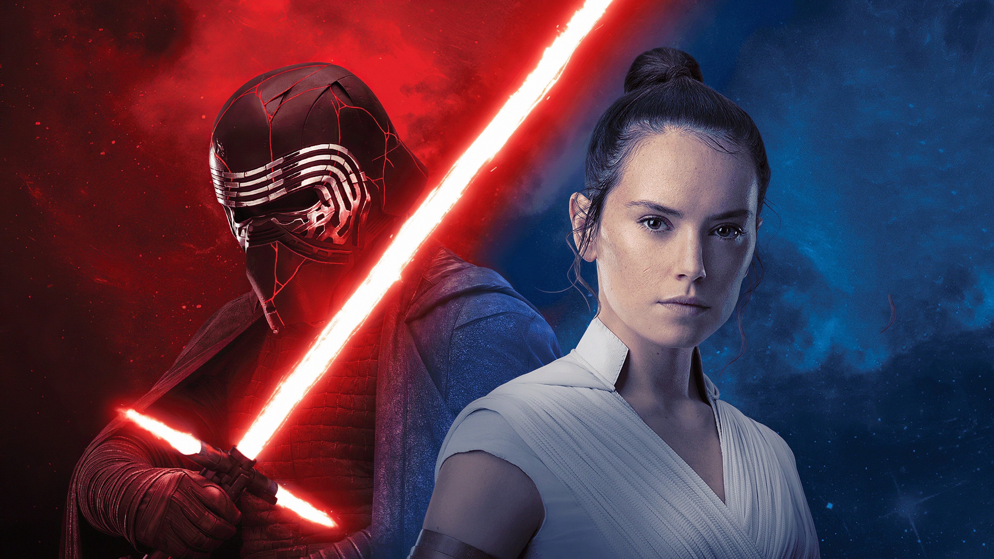 Kylo Ren, Rey, Star Wars The Rise of Skywalker, Poster, 4K wallpaper. Mocah HD Wallpaper