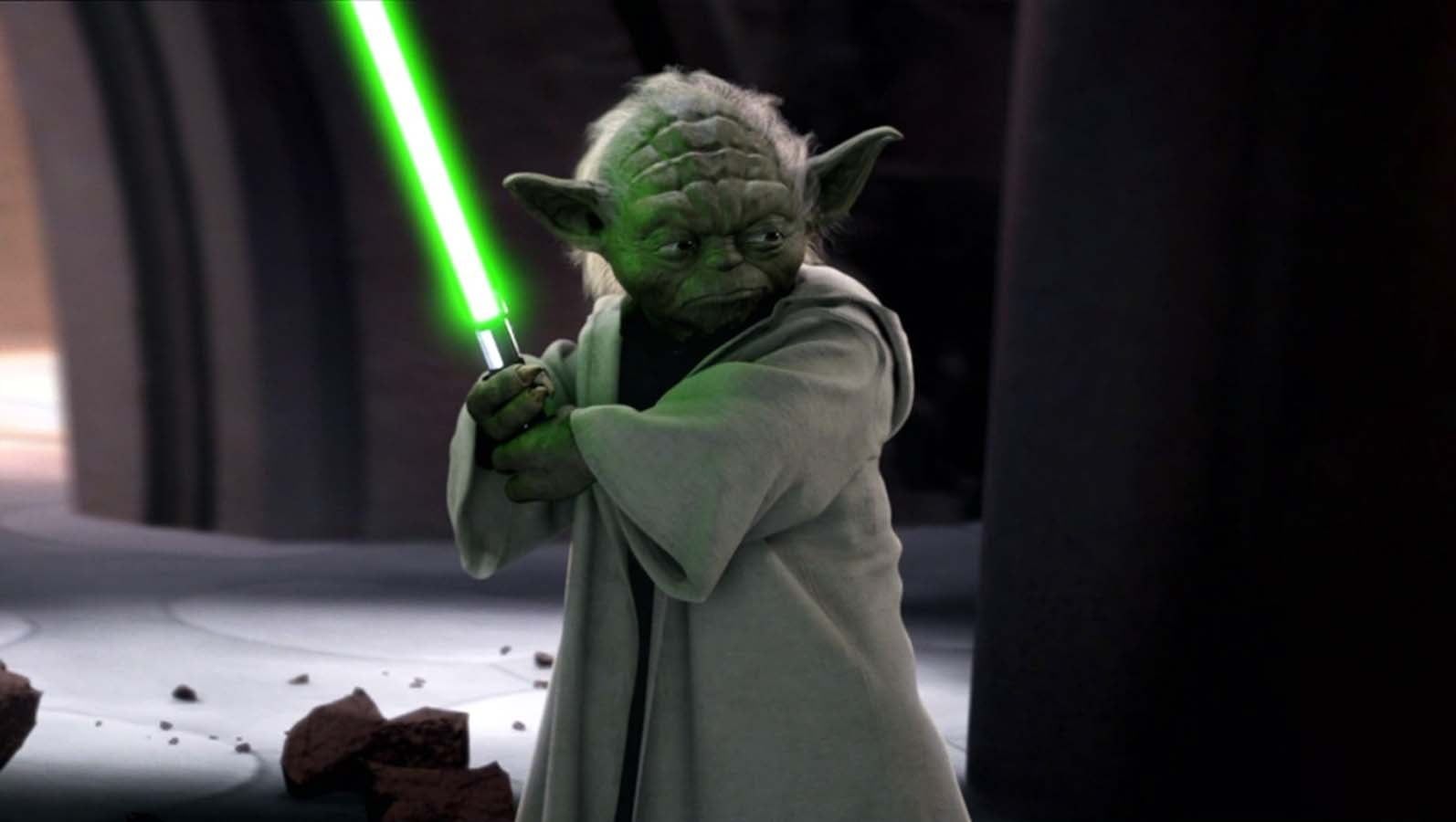 Yoda still screenshot Star Wars #Yoda #Jedi Star Wars: Episode II of the Clones #lightsaber P #wall. Star wars episode ii, Yoda, Attack of the clones