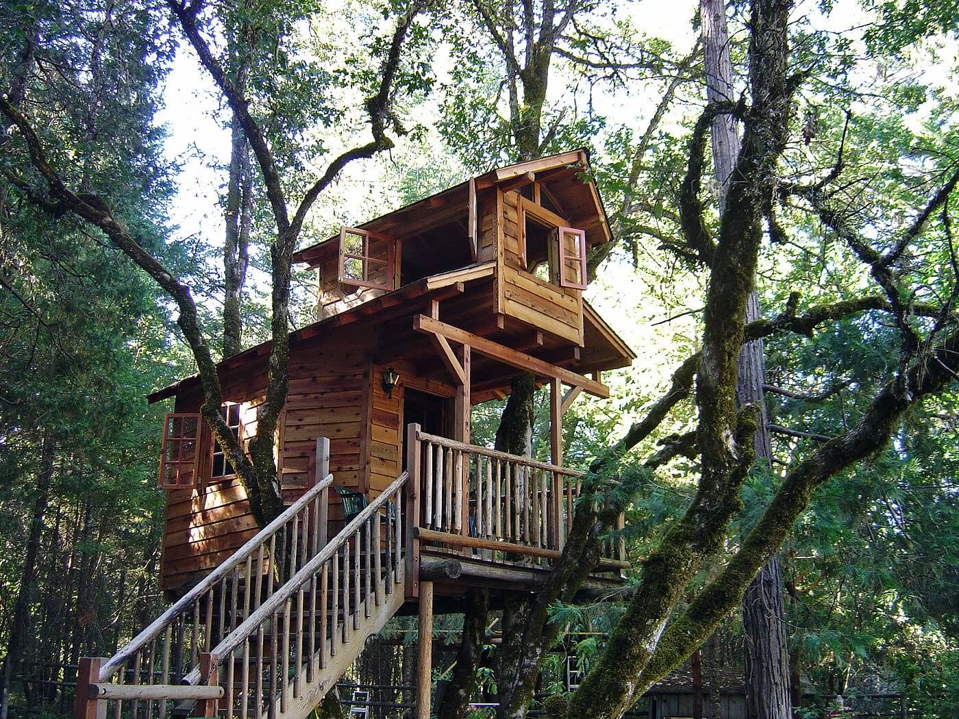 Forest Porch Treehouse Architecture Other HD Desktop HD Wallpaper
