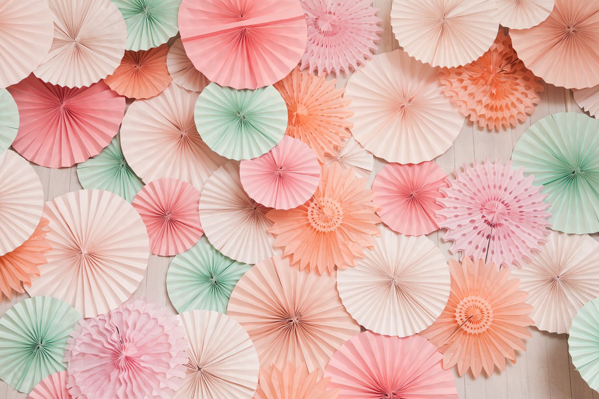 Mint And Coral Colored Paper Art Wallpaper Color Wallpaper HD
