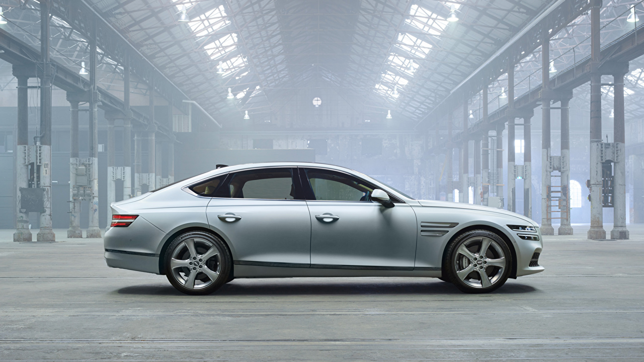 Wallpaper Hyundai Genesis G80 3.5T AWD, AU Spec, 2020 White Side