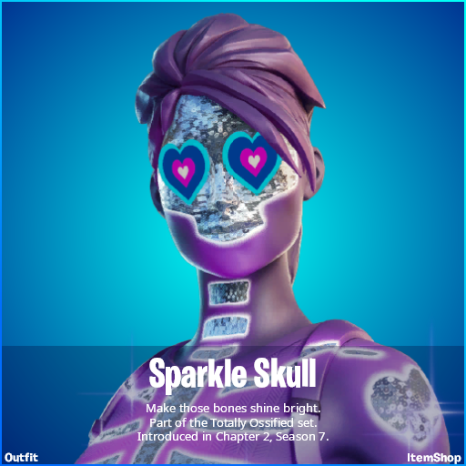 Sparkle Skull Fortnite wallpaper