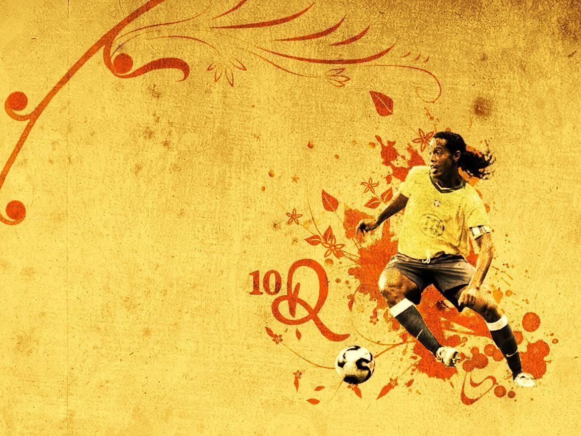 Ronaldinho scoring a free kick | Wallpapers.ai