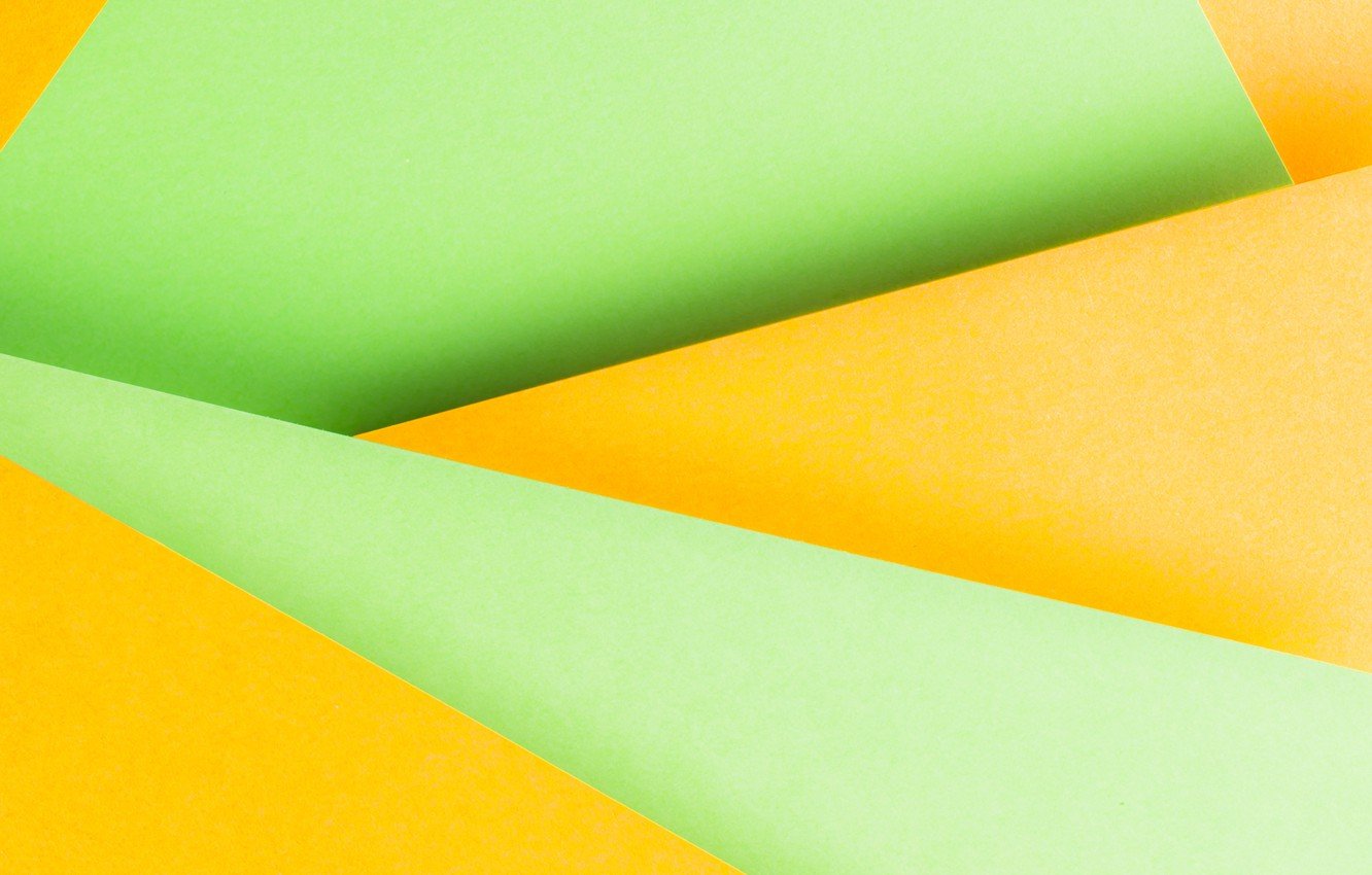 Photo Wallpaper Line, Abstraction, Background, Green, And Yellow Geometric