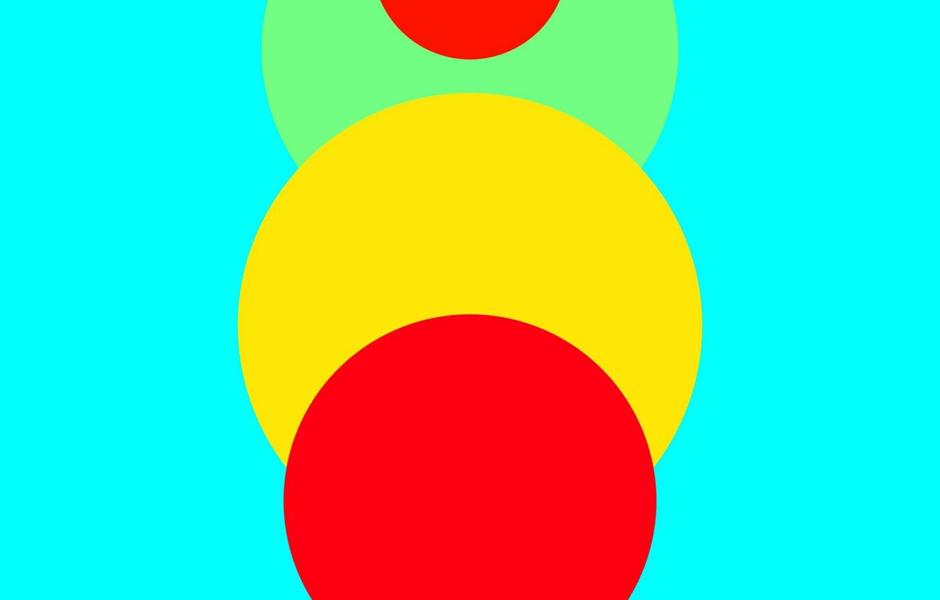 Wallpaper Android, Red, Circles, Blue, Green, Design, 5. Line, Yellow, Lollipop, Abstraction, Material image for desktop, section абстракции