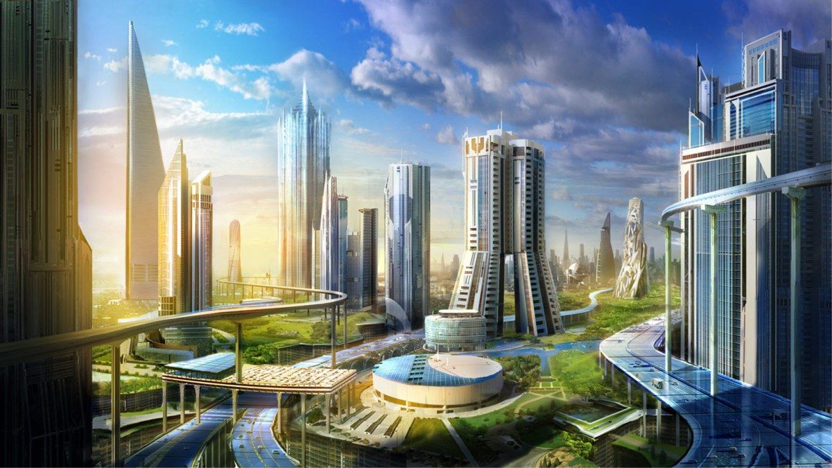 Futurism. The Cities of the Future Will Be Efficient, Sustainable, and Smart. Futuristic city, Futuristic architecture, Future city