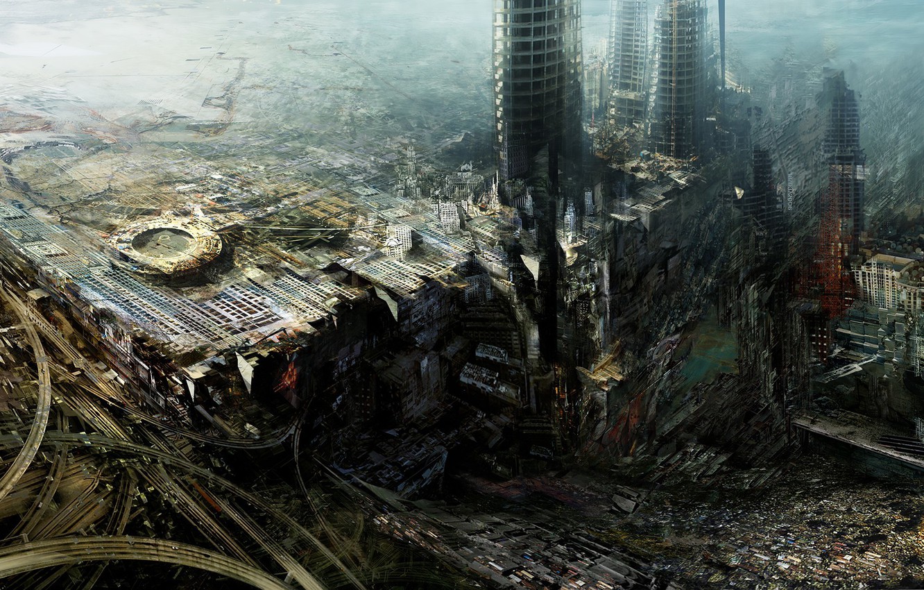 Wallpaper future, building, art, Daniel Dociu, buildings, artwork, concept art, architecture, futuristic image for desktop, section фантастика