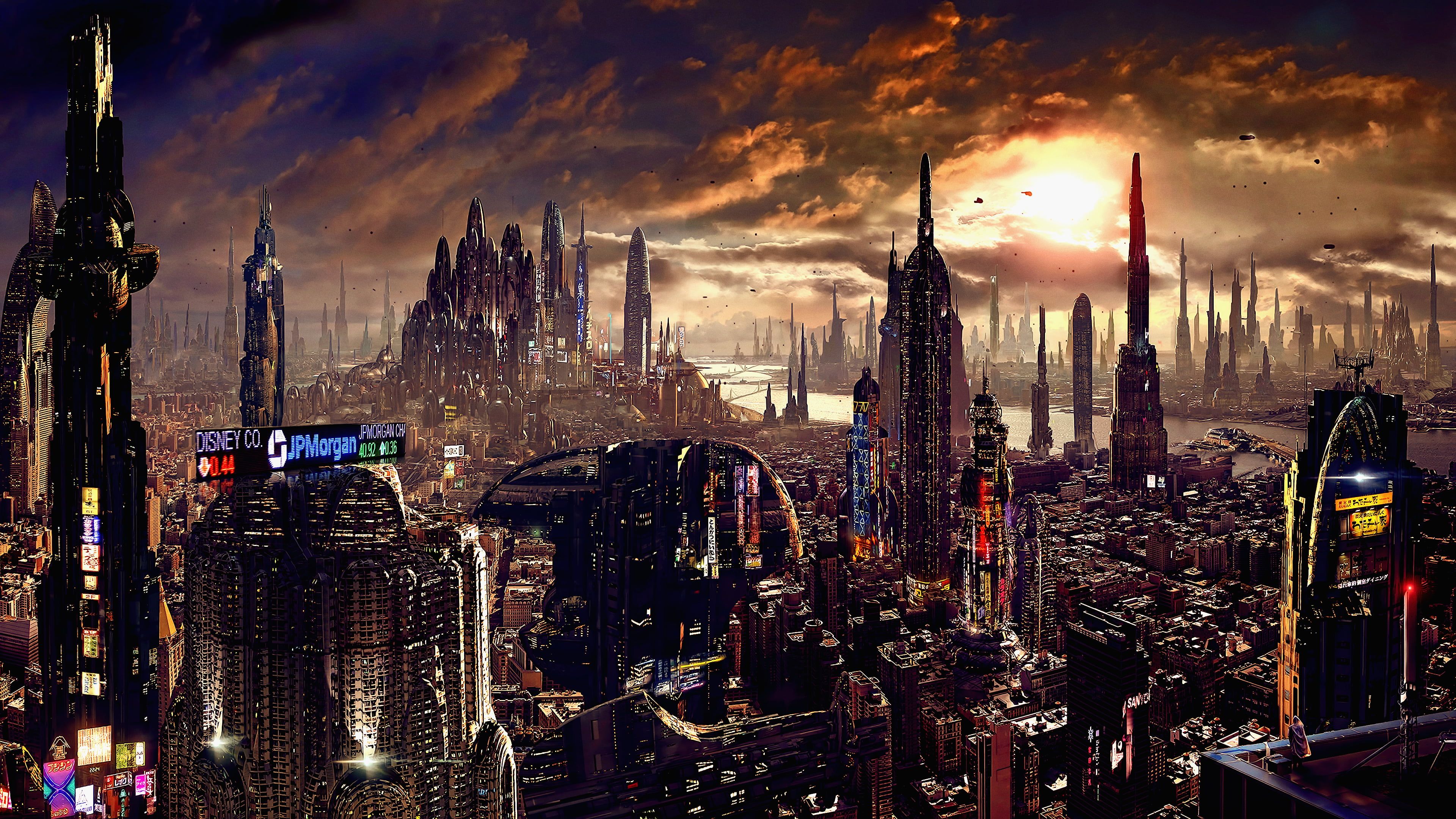 city buildings illustration #artwork futuristic city science fiction digital art concept art #cityscape #futu. Futuristic city, Building illustration, Future city