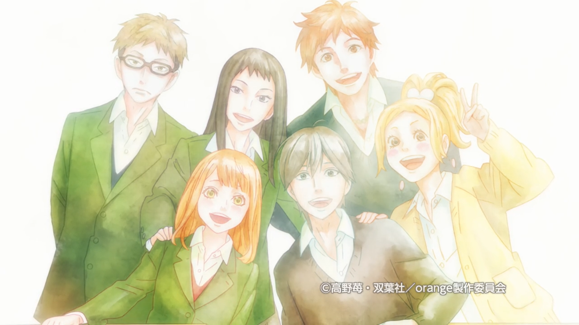 Orange「オレンジ 」.. Naho Takamiya, Suwa Hiroto, Hagita Saku, Azusa Murasaka, Takako Chino, Hagita Saku, Kakeru Nanase.. #orange. Anime orange, Anime, Anime wallpaper