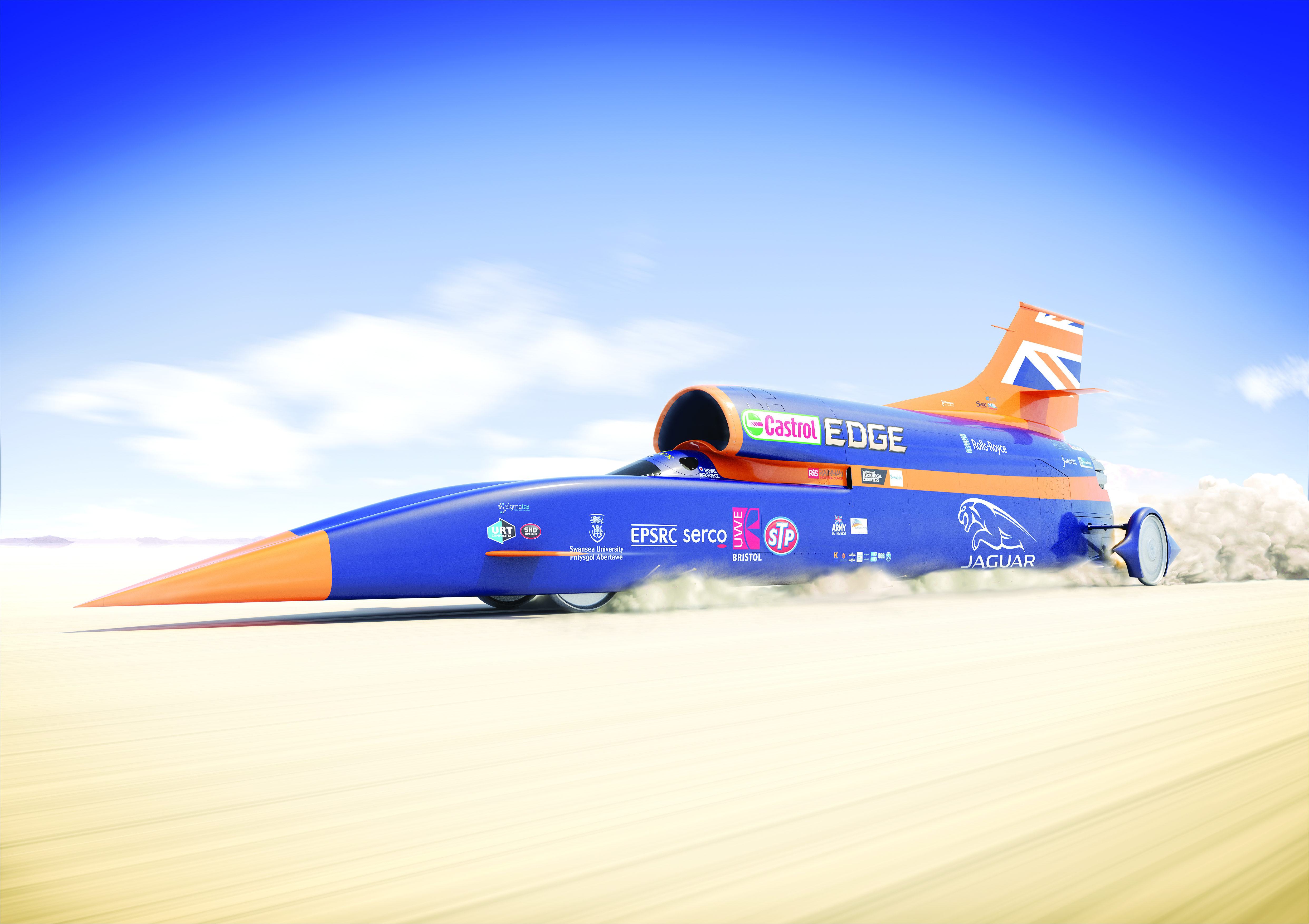 Bloodhound SSC is a supersonic land vehicle currently in development. 4k Ultra HD Wallpaper