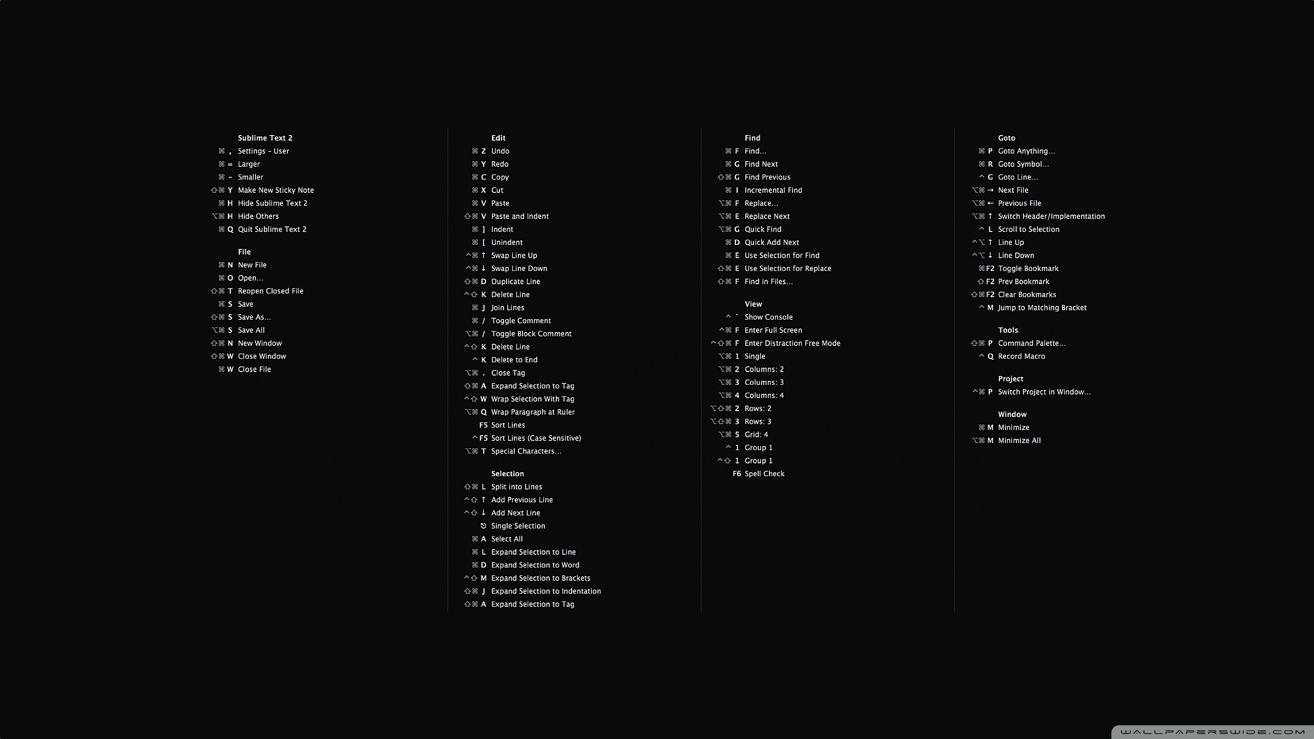 2560 X 1440 Wallpaper Black