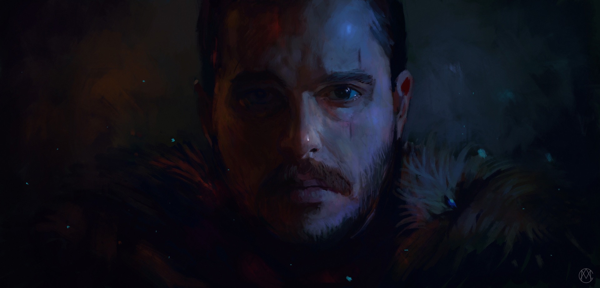 Jon Snow, Aegon Targaryen, A Song of Ice and Fire, Game of Thrones, Portrait, Painting Wallpaper HD / Desktop and Mobile Background