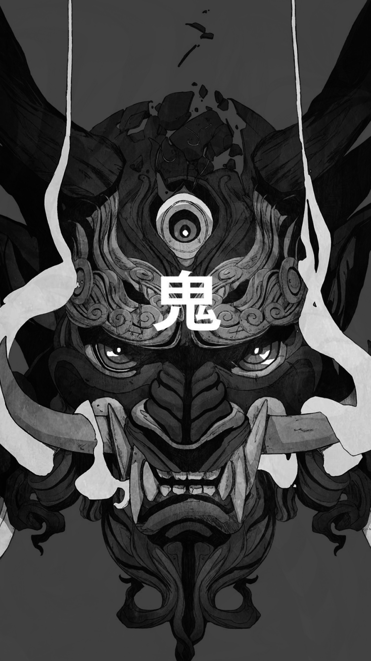 Oni Mask Wallpaper Free Oni Mask Background