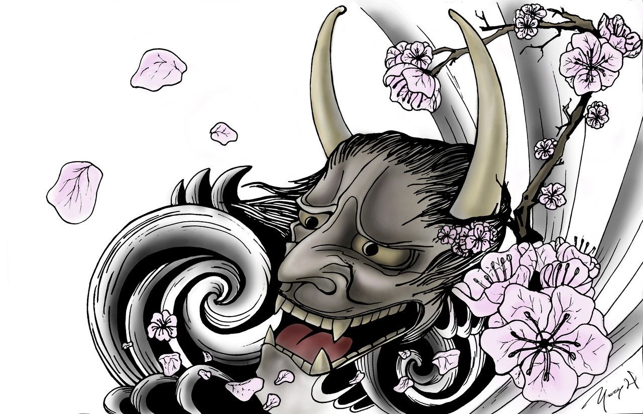 Oni Mask Demon Face. Oni mask, Samurai wallpaper, Samurai anime