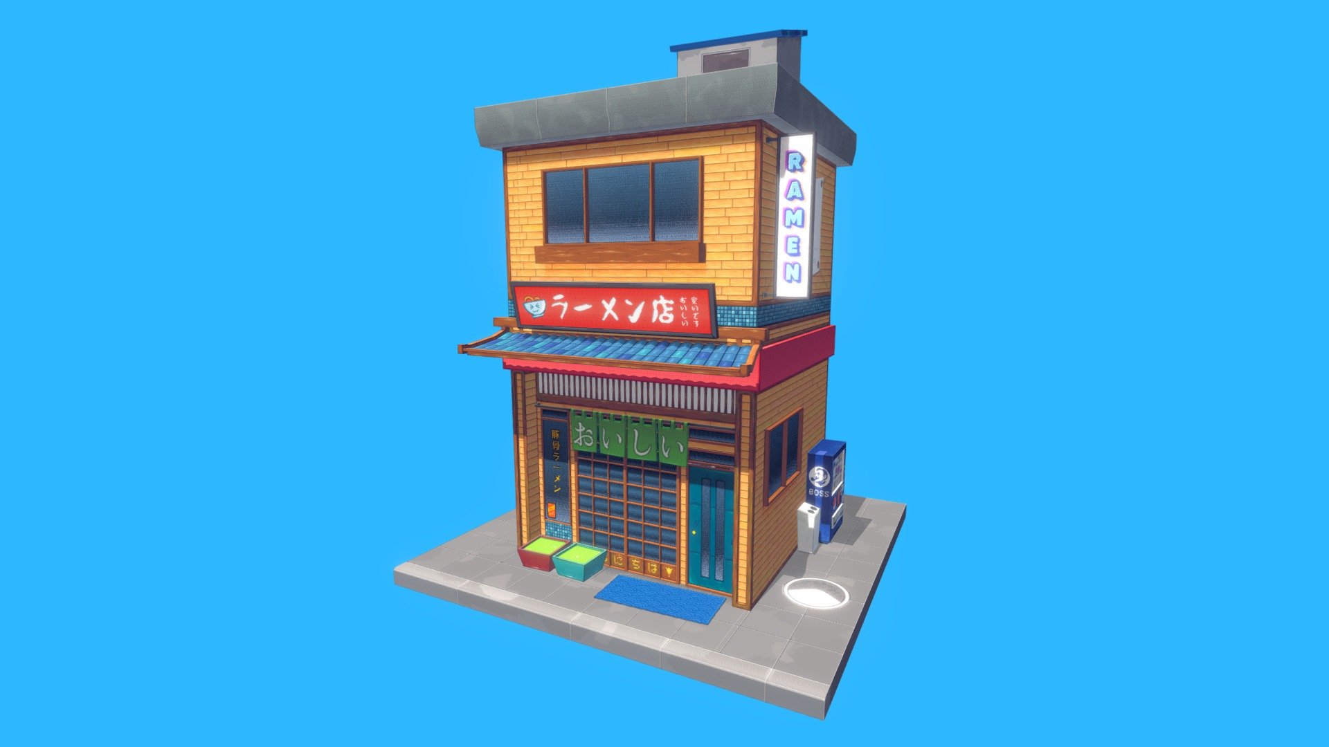 Ramen Shop (16 Bit / Pixel Art) Model By Bitdowski [f2684f1]