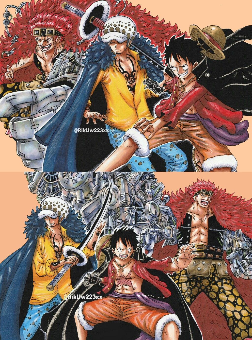 Supernova Trio. One piece manga, One piece drawing, One piece anime