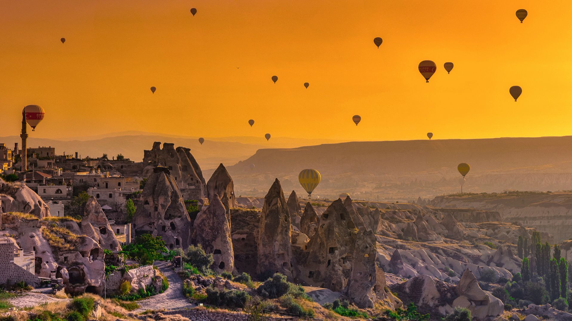 Sunrise in Cappadocia, Turkey. Cappadocia, Country background, World wallpaper