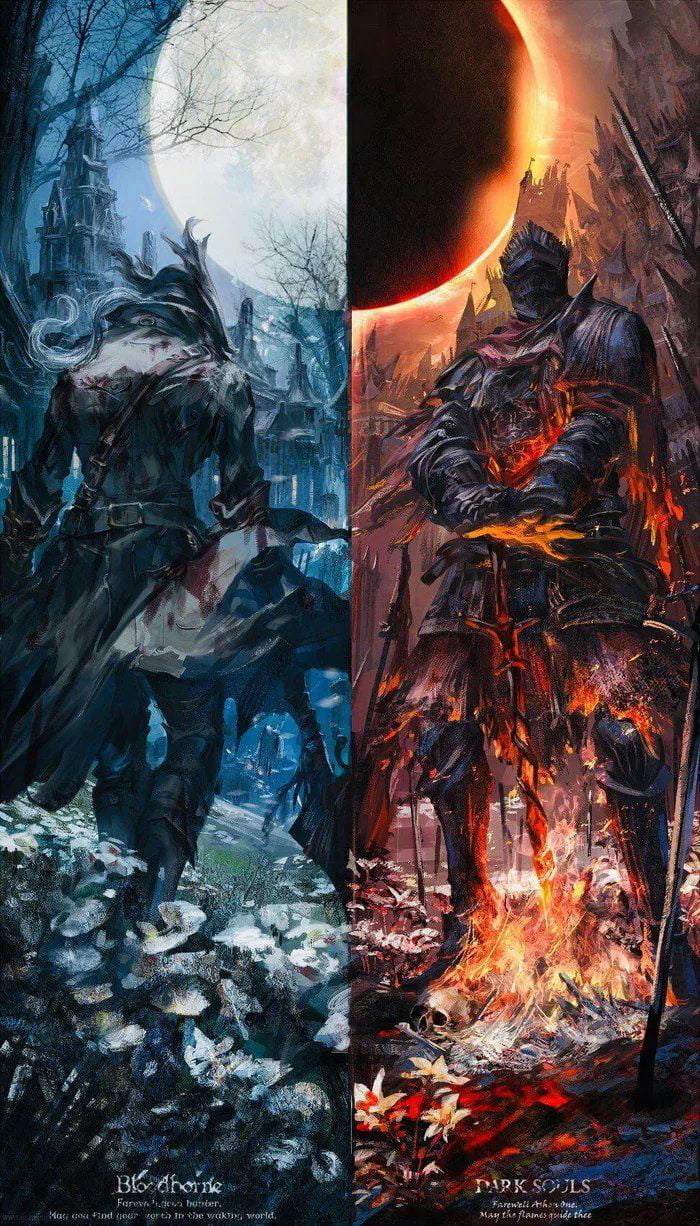 Bloodborne Dark Souls Poster