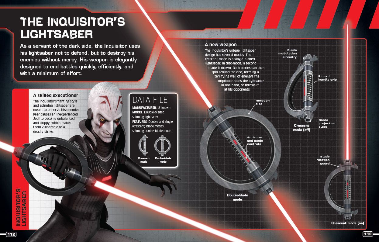 Star Wars Rebels: The Visual Guide // The Inquisitor's Lightsaber. Inquisitor lightsaber, Star wars rpg, Star wars rebels