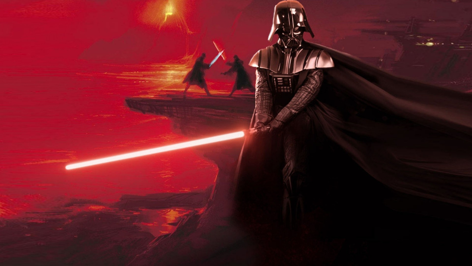 Star Wars Darth Vader Sith Lava Lightsabers Wallpaper HD, Wallpaper13.com