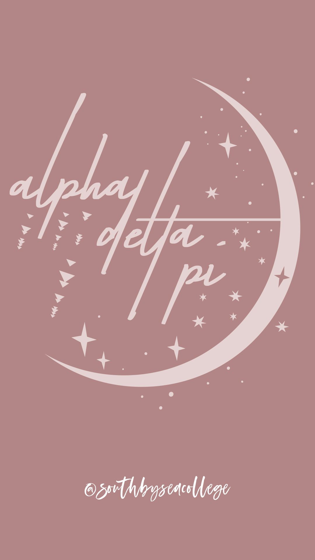 SOUTH BY SEA. ✰ Alpha Delta Pi. ADPi. Moon and Stars. Sorority Graphics. Sorori. Alpha delta pi sorority, Sorority canvas, Sorority crafts