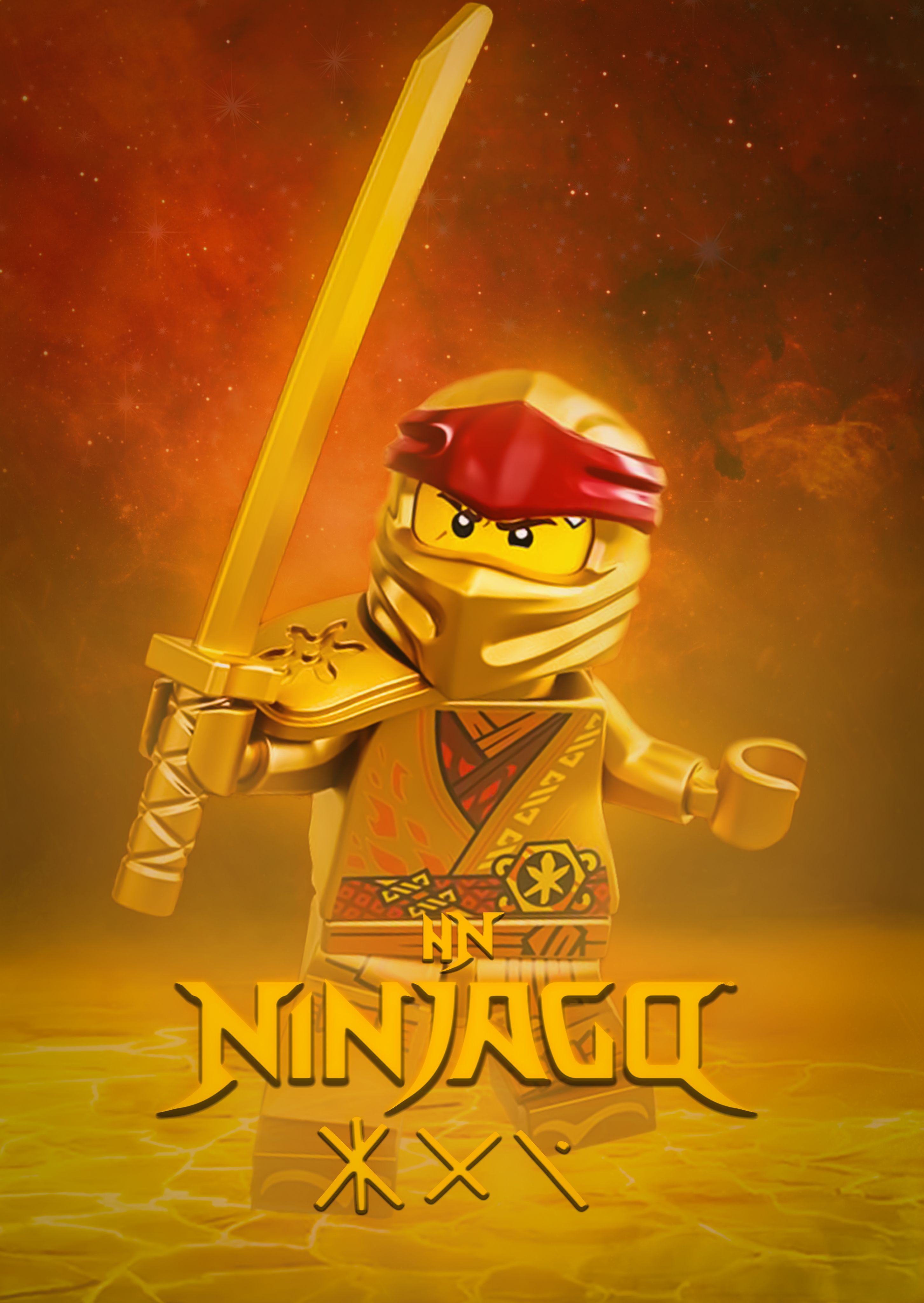 Lego Ninjago Kai Golden Ninja Legacy Poster. Lego ninjago, Ninjago kai, Lego ninjago movie