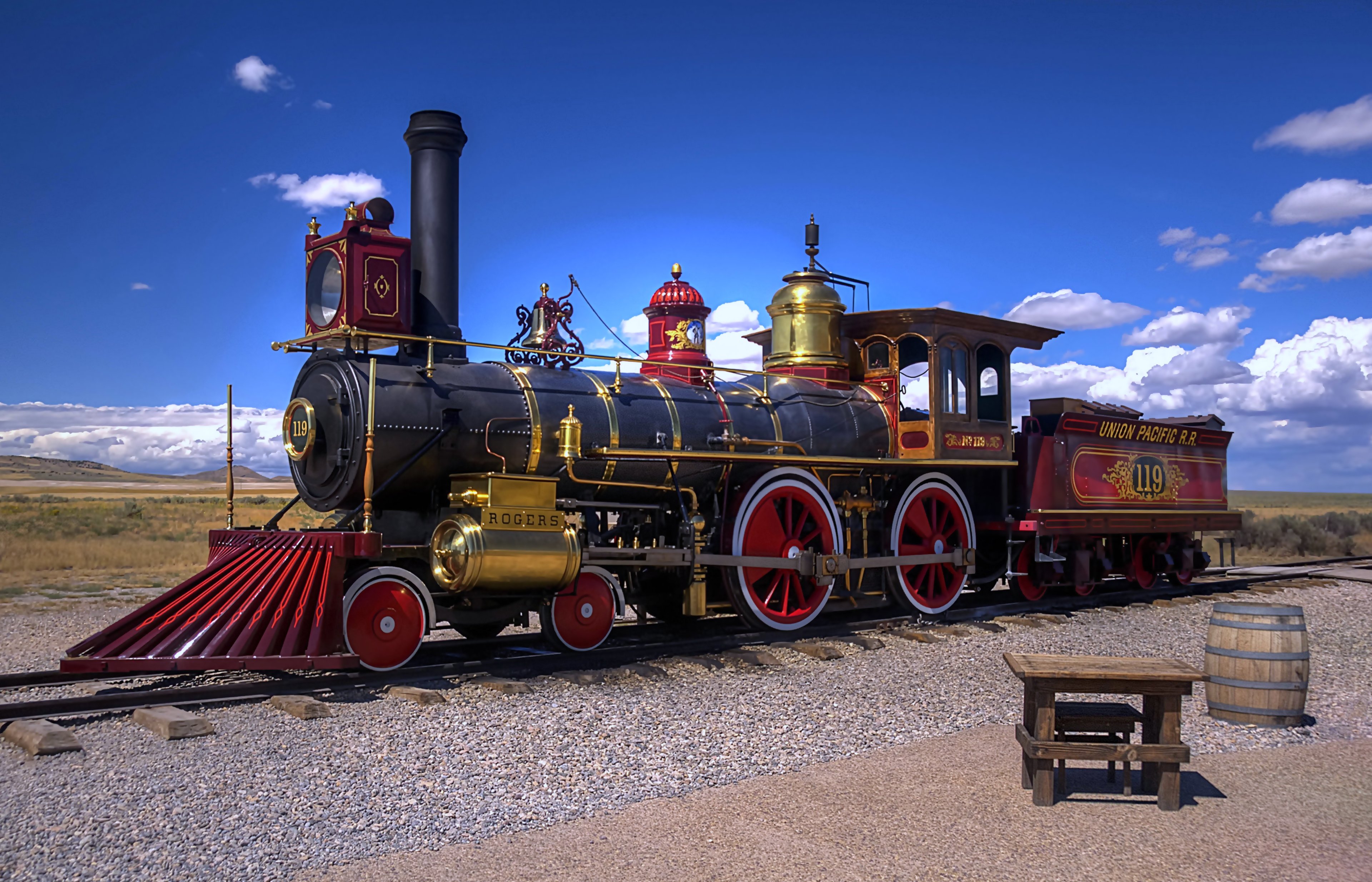 trains, Old, Classic, Railroad, Landscapes, Sky, Clouds, Sunny, Chair Wallpaper HD / Desktop and Mobile Background