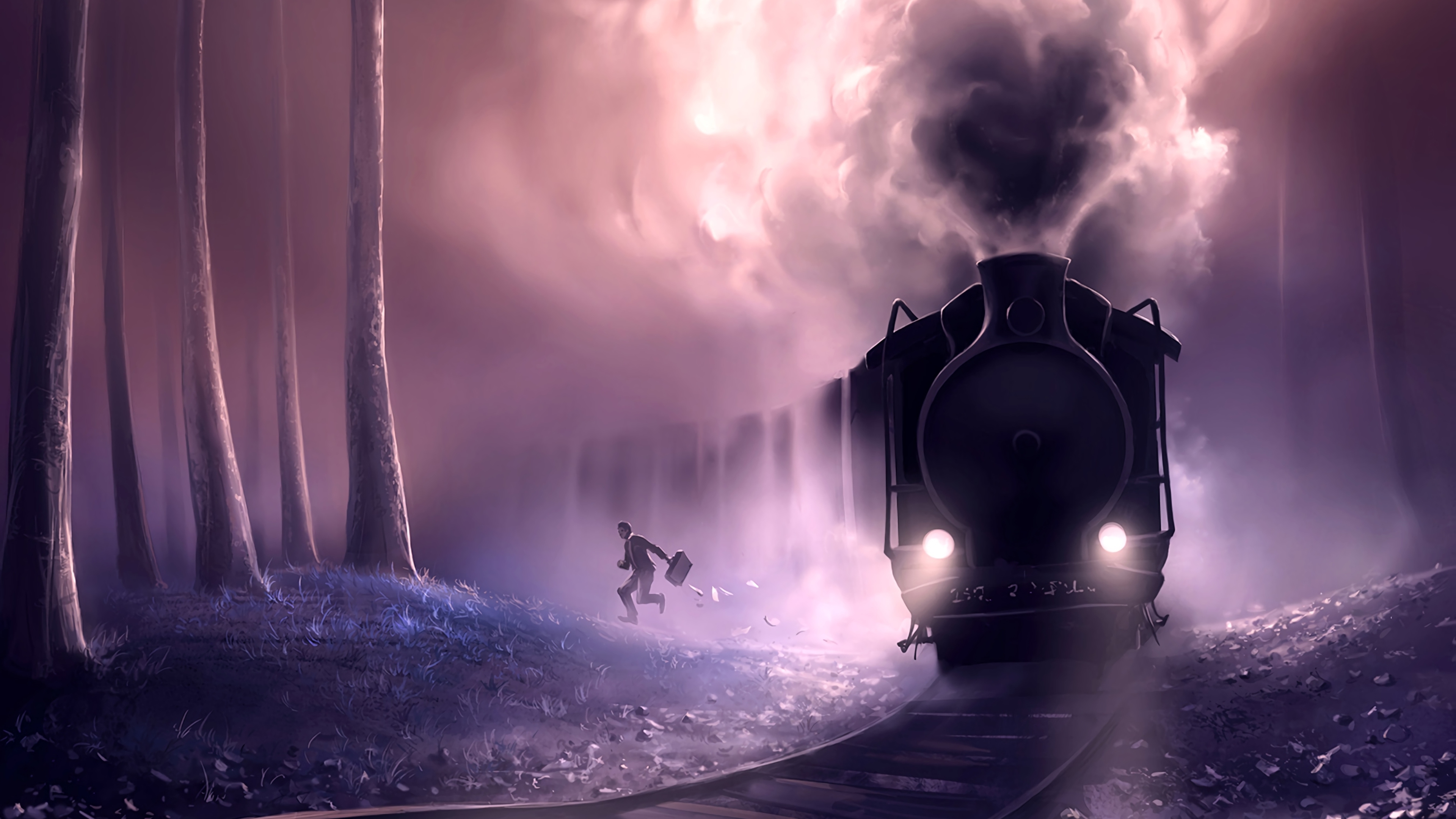 Train 4K wallpaper for your desktop or mobile screen free and easy to download