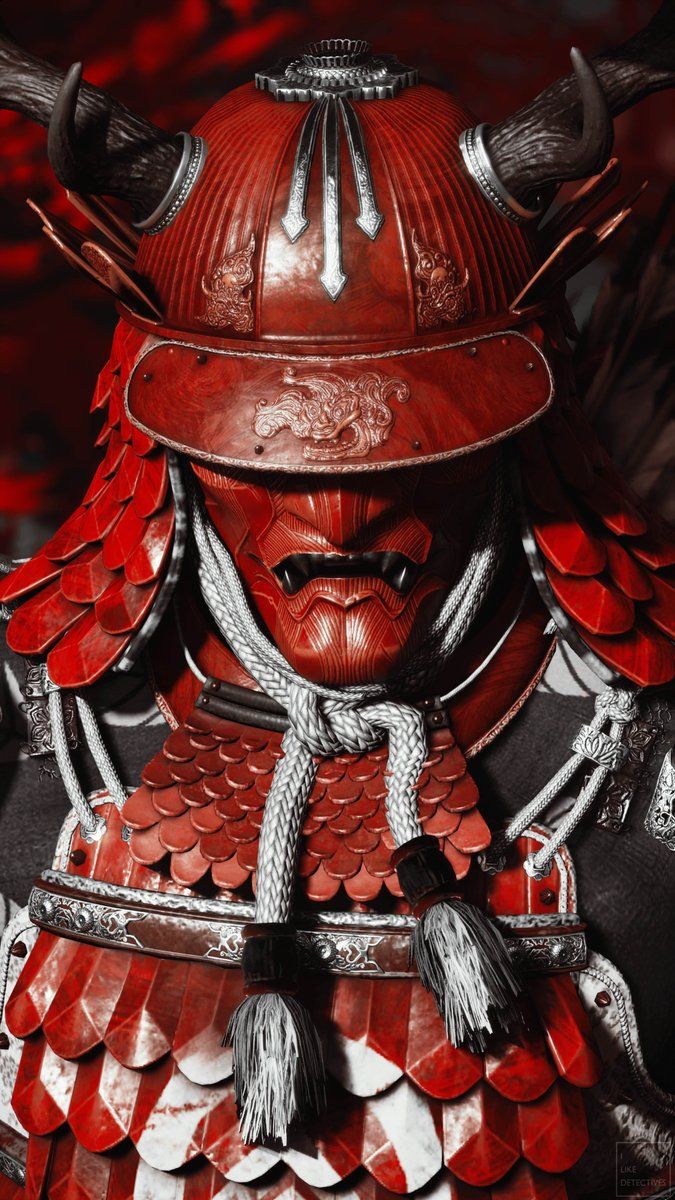 Red Samurai Armour. Ghost of Tsushima. Samurai armor, Japanese warrior, Samurai art