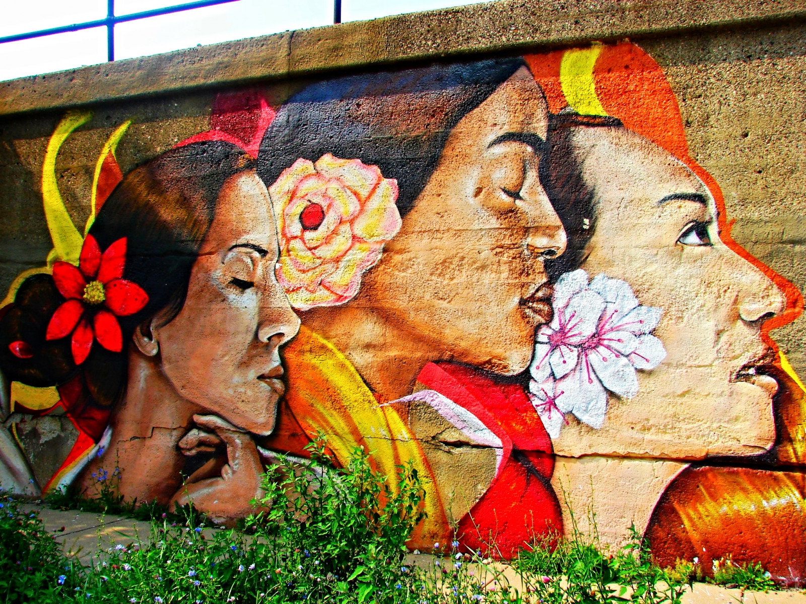 Wallpaper, ART, flower, mural, painting, street art, graffiti, plant, artwork 2048x1536
