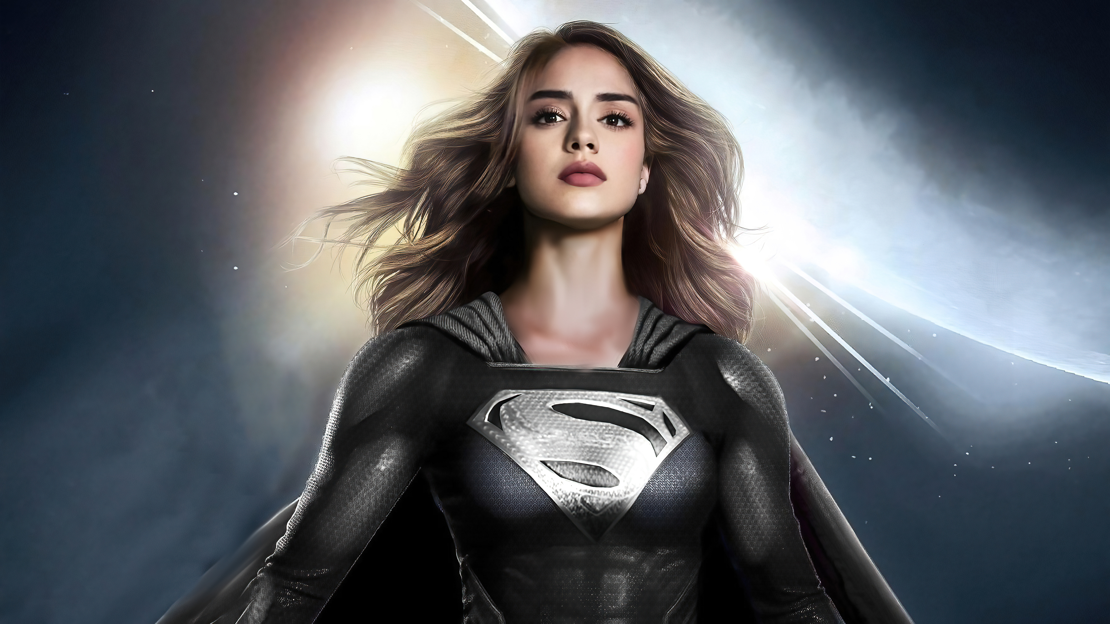 Sasha Calle Supergirl Fan Art Black Suit 4k, HD Superheroes, 4k Wallpaper, Image, Background, Photo and Picture