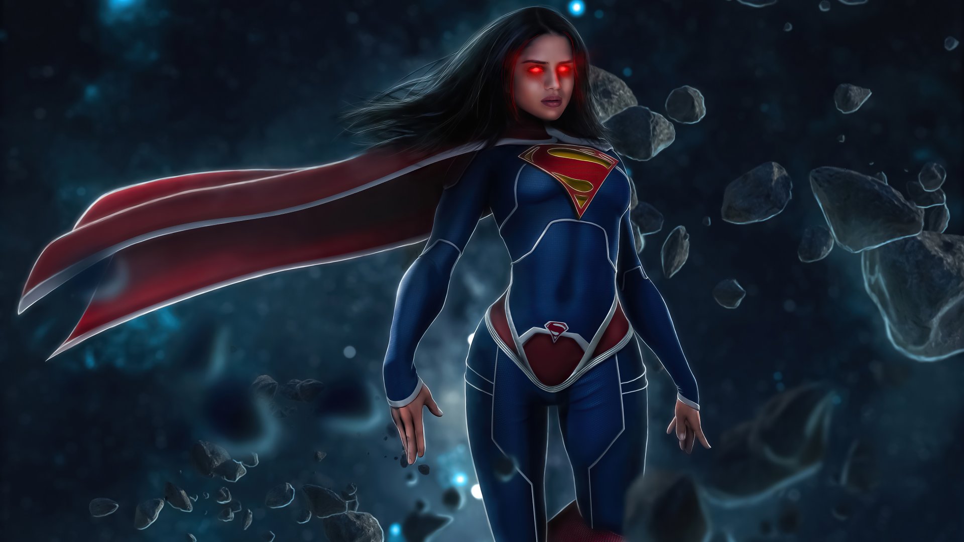 Sasha Calle Glowing Eyes as Supergirl Wallpaper 5k Ultra HD