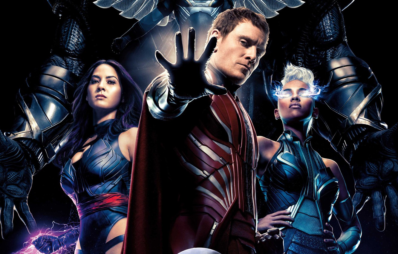 Wallpaper Fiction, Olivia Munn, Poster, Storm, Magneto, Michael Fassbender, Michael Fassbender, Psylocke, X Men: Apocalypse, X Men: Apocalypse, Alexandra Shipp, Olivia Munn, Erik Lensherr, Alexandra Shipp Image For Desktop, Section фильмы
