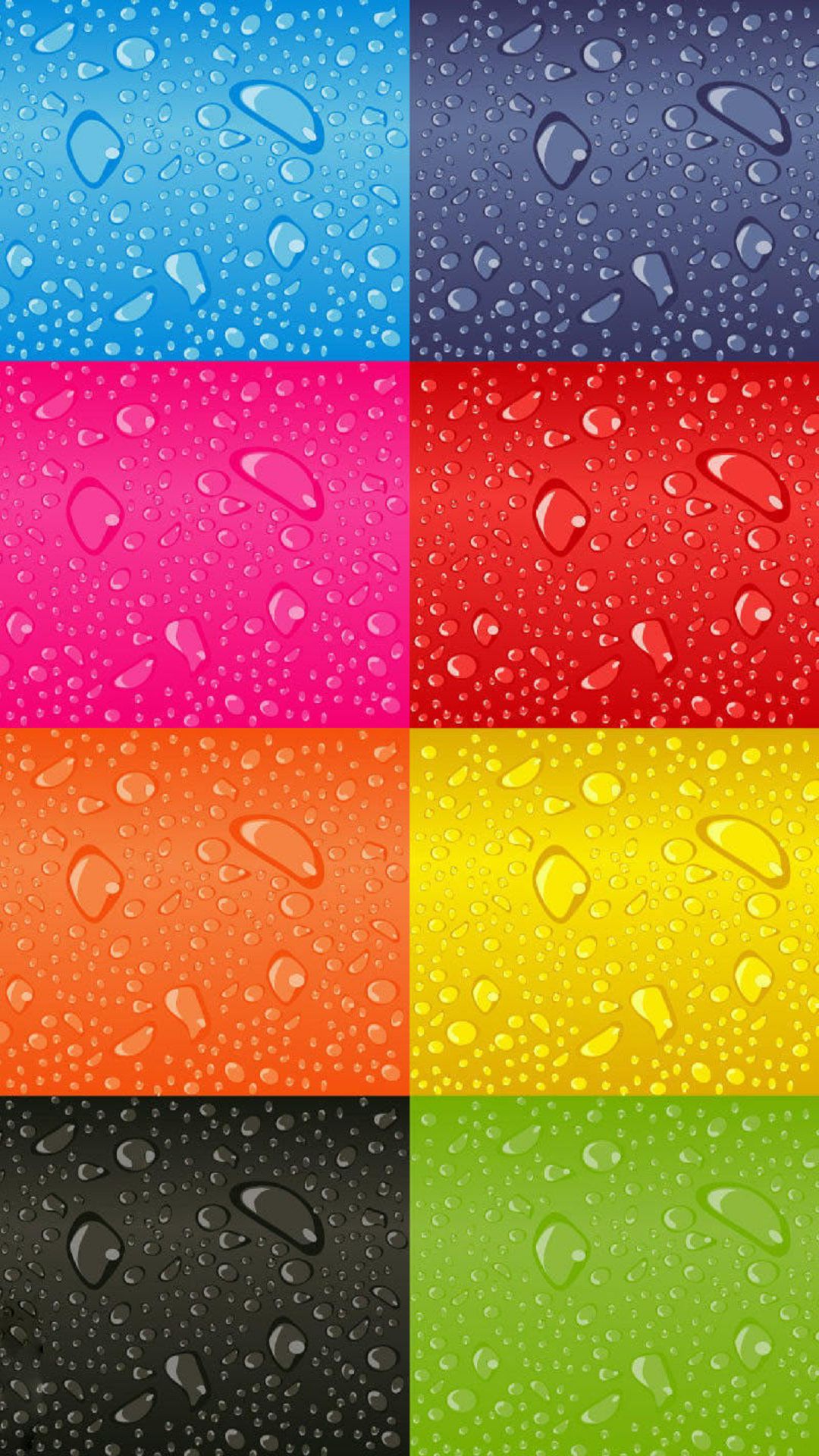 Colorful Blocks with Water Drops htc one wallpaper