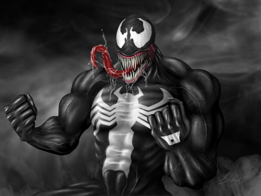 Downaload Dark, venom, artwork wallpaper for screen 1024x768, Standard 4:3, Fullscreen. Venom art, Superhero wallpaper, Art
