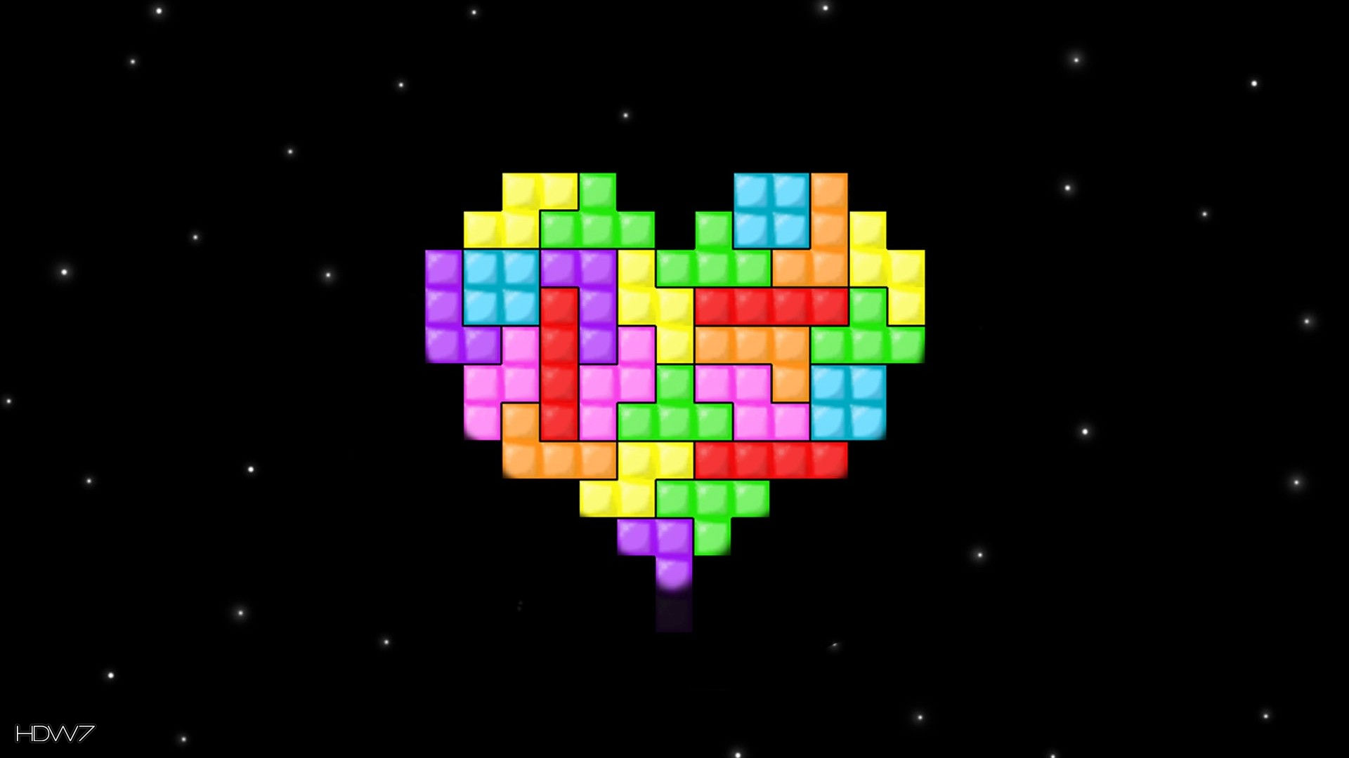 heart tetris colorful blocks puzzle pixel. HD wallpaper gallery