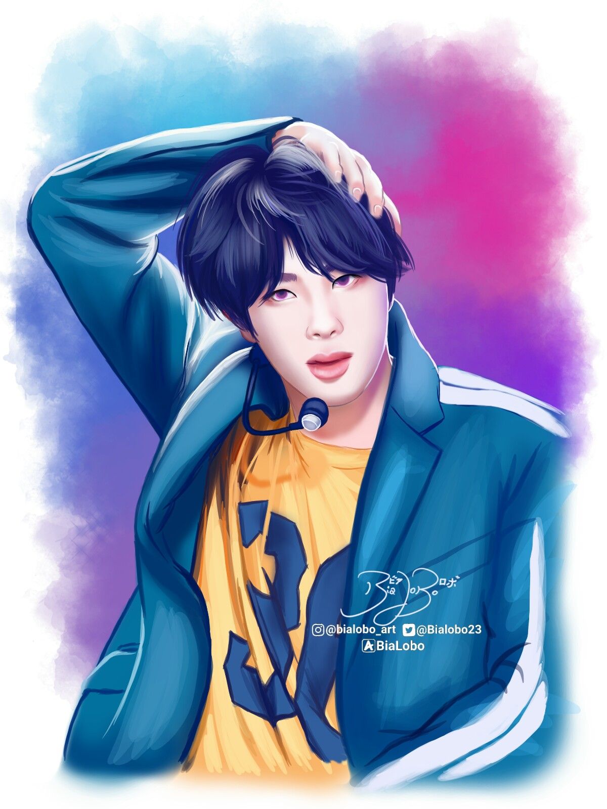 Jin BTS byBiaLobo #kimseokjin #kim #seokjin #jin #bts #bangtan #boys #koreanfanarts #bangtanboys #btsfanart #kpop #korean #f. Bts fanart, Fan art, Digital artwork