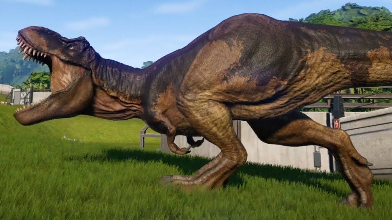 Jurassic World Evolution Rex (Steppe Skin) Gameplay (PS4. Jurassic park world, Jurassic world dinosaurs, Jurassic world