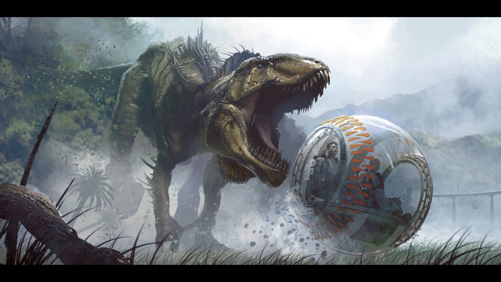Desktop wallpaper run, video game, dinosaur, jurassic world evolution, HD image, picture, background, cf0237