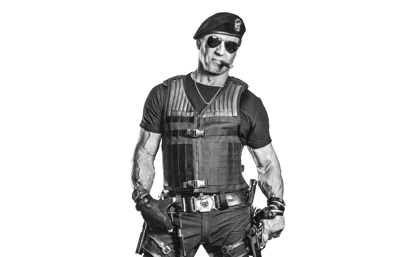 Wallpaper pose, weapons, The Expendables, Sylvester Stallone, The expendables, Sylvester Stallone, Barney Ross image for desktop, section фильмы
