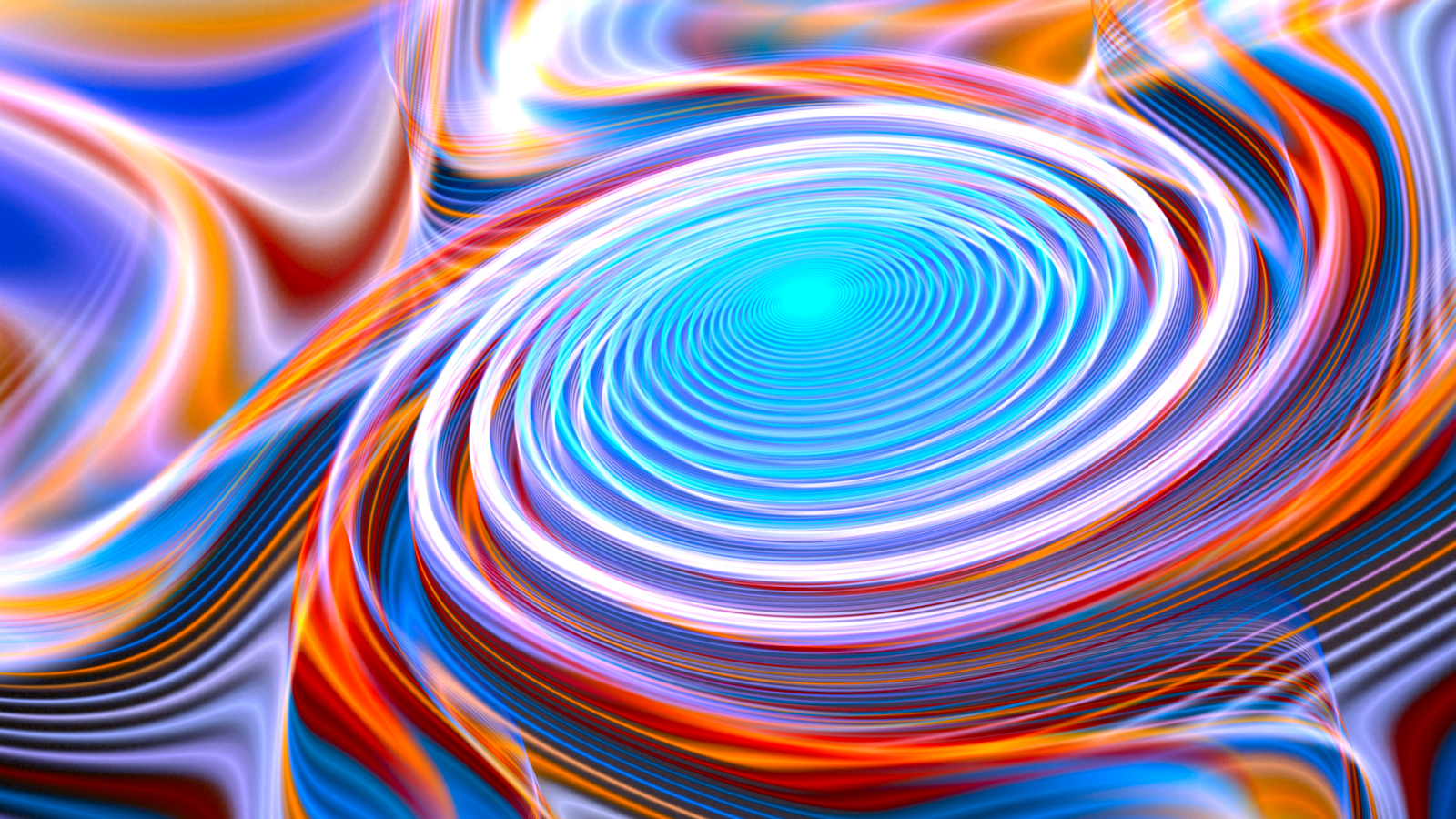colorful, illustration, digital art, neon, abstract, spiral, blue, fractal, pattern, circle, vortex, color, wave, shape, design, line, computer wallpaper, fractal art, psychedelic art. Mocah HD Wallpaper