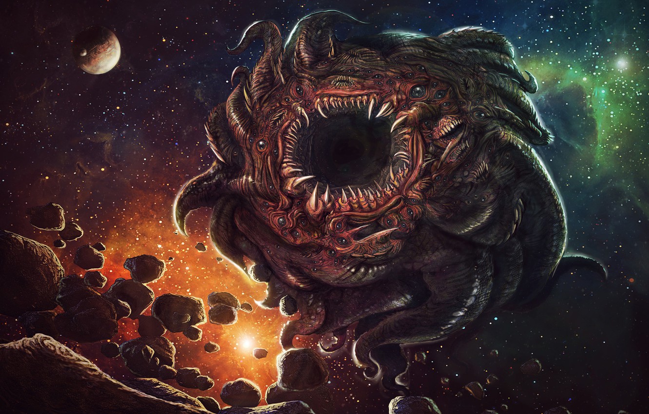 Wallpaper the universe, the nameless city, Lovecraft, Azathoth, the Azathoth image for desktop, section фантастика