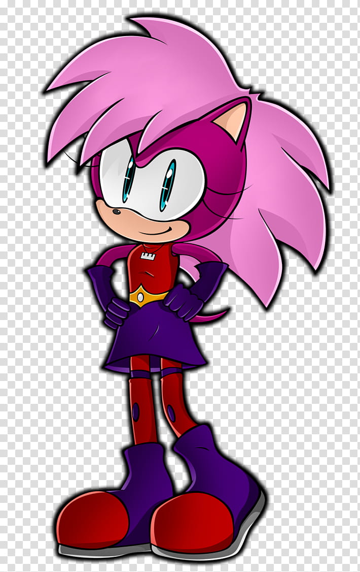 Sonia The Hedgehog, Girl In Blue And Red Dress Sonic