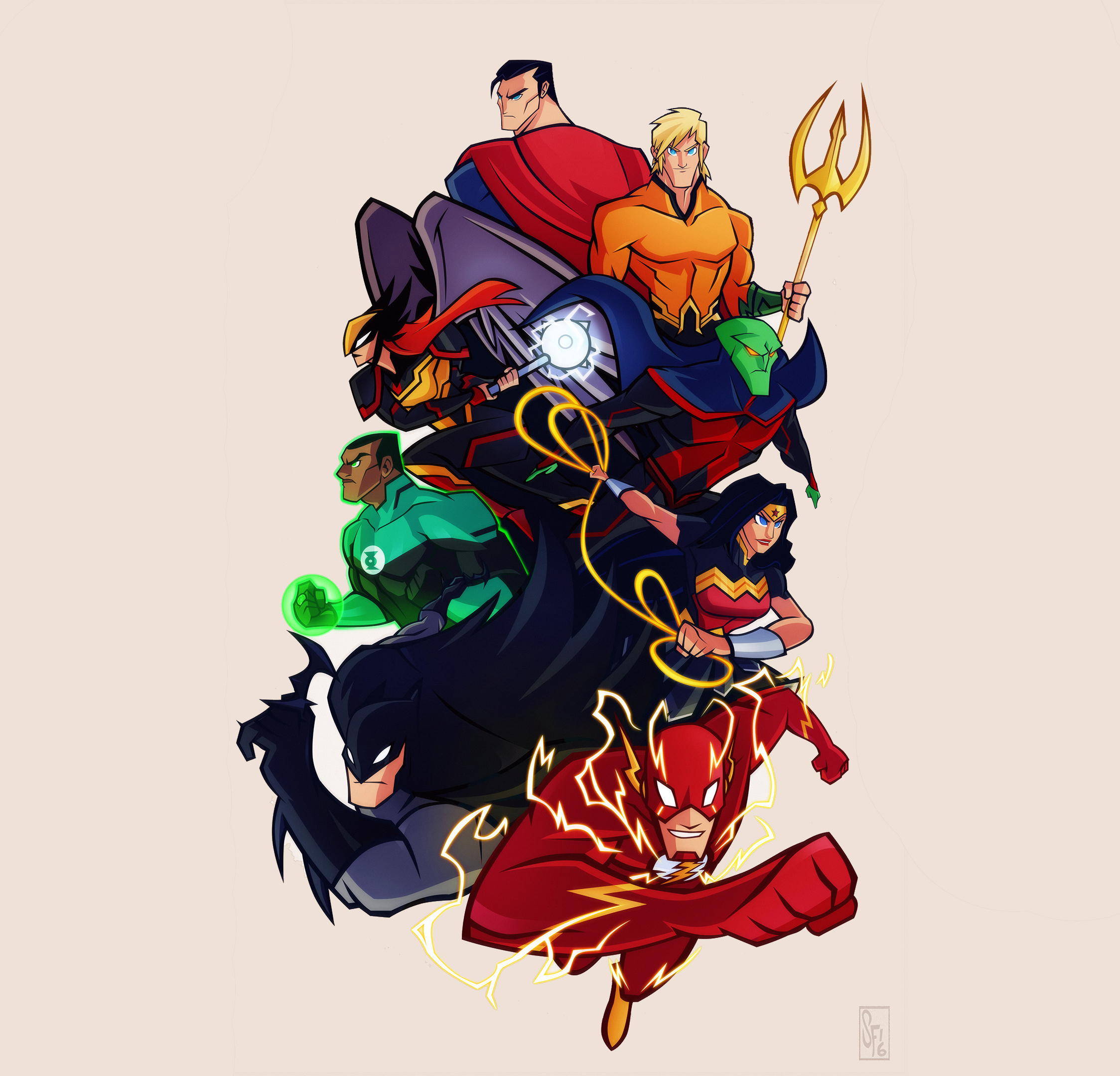 Download 2248x2248 wallpaper justice league, cartoon, dc comics, artwork, ipad air, ipad air 2, ipad 3, ipad 4, ipad mini 2, ipad mini 3, 2248x2248 HD image, background, 732